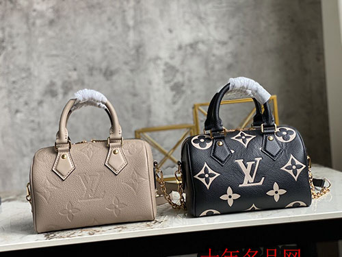 lv經(jīng)典speedy20枕頭包全皮壓花系列