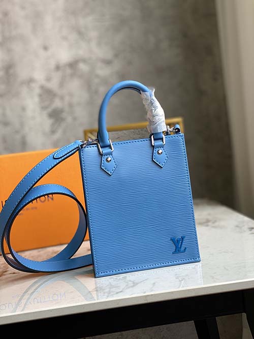 lv PETIT SAC PLAT手袋手提肩背斜挎包M69442水波紋藍色